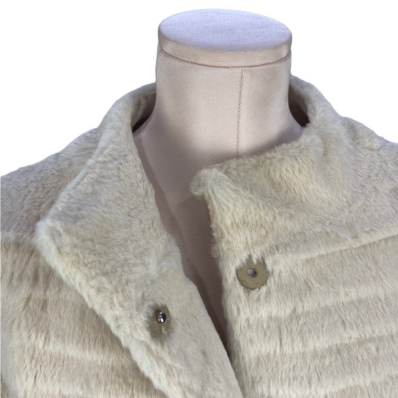 Vintage Rabbit Fur Mock Neck Textured Jacket Medium - Picture 5 of 13